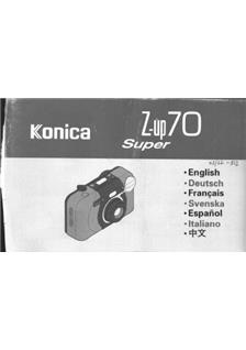 Konica Z-up 70 Super manual. Camera Instructions.